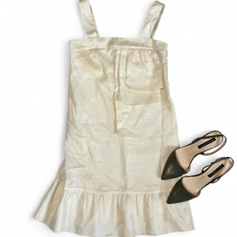 Walter Chic Minimalist Preppy Off White Mini Dress